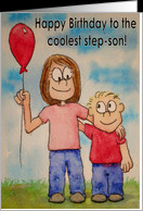 Happy Birthday Best Step-Son Ever Card - Product #131733