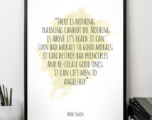 There is nothing ..., Mark Twain quote , Alternative Watercolor Poster ...