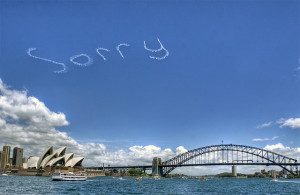 apologies everywhere, which means that when it’s time to apologize ...