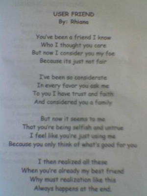 Broken Friendship Poems