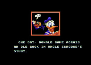 One day, Donald came across an old book in Uncle Scrooge’s study.