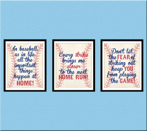 DOWNLOAD, Baseball Quotes Nursery Wall Art, Home Run, Vintage, Nursery ...
