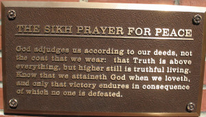 The Sikh prayer for peace.