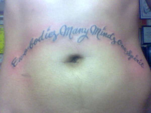 Quote Tattoos On Stomach