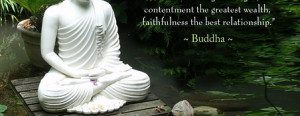 healing buddha quote in massage room healing stones in water