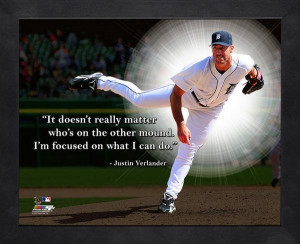 Detroit Tigers Justin Verlander Framed Pro Quote