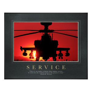 Service Helicopter Motivational Poster