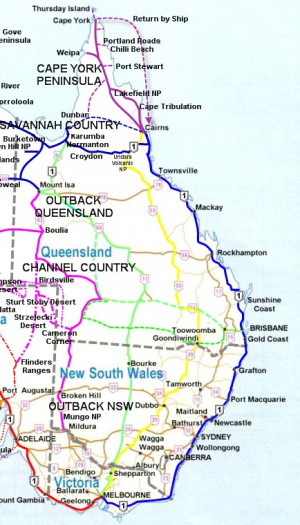 East Coast Australia Map