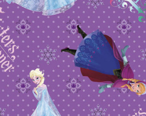 NEW One Yard Disney Frozen Sisters Forever 100% Cotton Woven Fabric ...