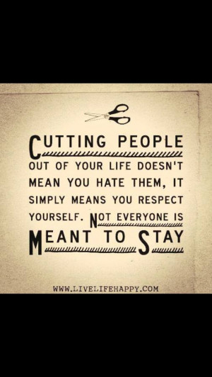 Cut out negative people