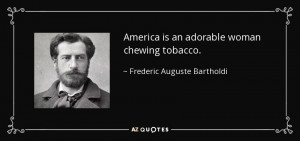 America is an adorable woman chewing tobacco.