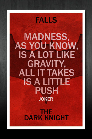 The Dark Knight Quote Movie Poster - Inspired by the Christopher Nolan ...