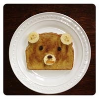 Teddy bear toast