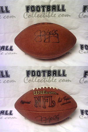 Jim Kelly Autographed Genuine Leather Football - Buffalo Bills
