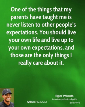 Inspirational quotes tiger woods quote golf in this happy life