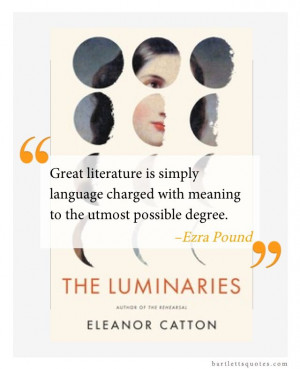 ... 2013 Man Booker Prize winner Eleanor Catton for THE LUMINARIES