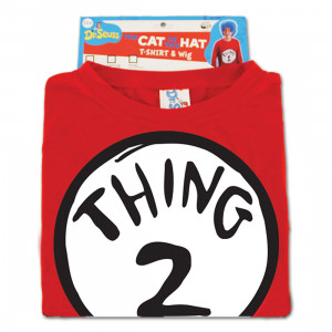 dr seuss thing 2 t shirt adult costume cat in the hat costumes item ...