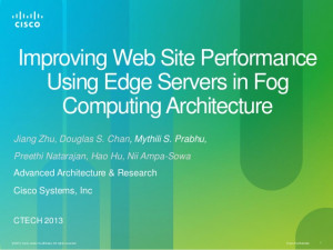 ... Siste Performance Using Edge Services in Fog Computing Architecture