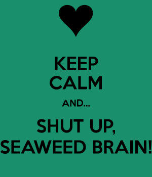 KEEP CALM AND... SHUT UP, SEAWEED BRAIN!