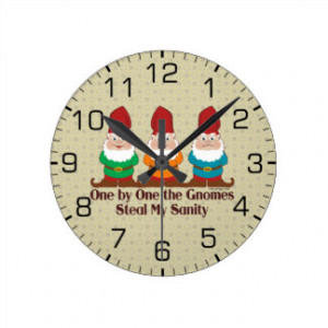 One By One The Gnomes Wallclock