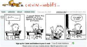 Calvin and Hobbes goes religious with Math (Picture Only)