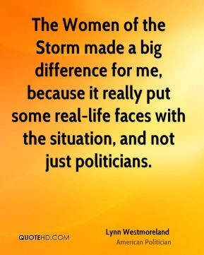 Lynn Westmoreland - The Women of the Storm made a big difference for ...