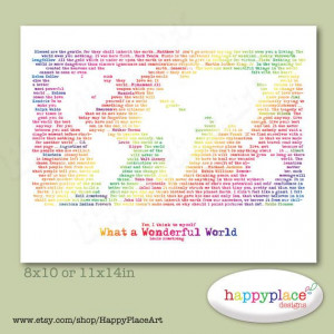 world map typography printable with famous quotes and sayings ...