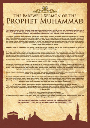 source http www themodernreligion com prophet prophet lastsermon htm