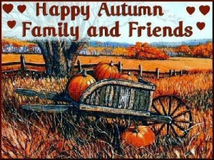 happy autumn family and friends