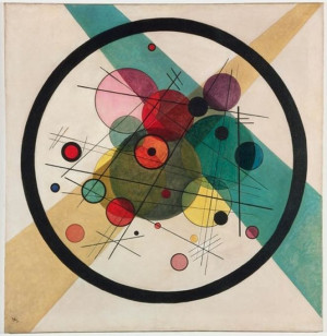 Painter Wassily Kandinsky. Painting. Circles in a Circle. 1923 year