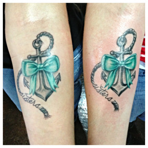 Girly Anchor And Bowlove My New Tattoo On Foot Tattoos
