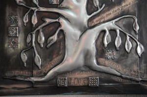 ... Quotes, tiled motifs and copper patina are all elements added to