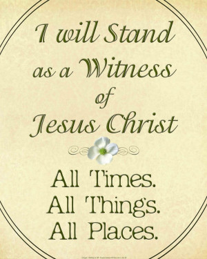 The Amateur Writer: Stand As a Witness Printable