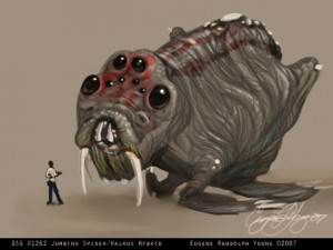 ... 1262: Creature: JUMPING-SPIDER/WALRUS MIX IS QUITE THE FEARSOME BEAST