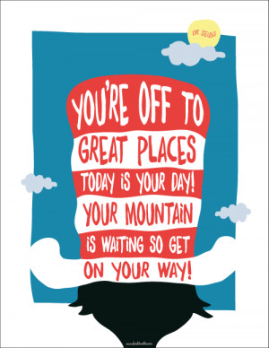 Dr Seuss Poster - You're Off To Great Places