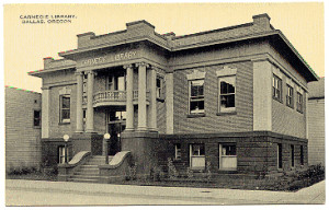Andrew Carnegie Library Early library photograph from