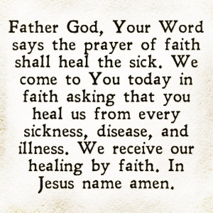 Healing Prayer www.facebook.com/iprayallday