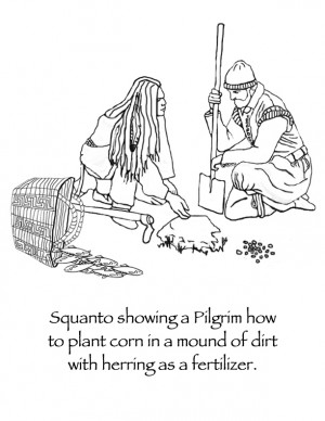 showing pilgrim how to plant corn c fakepath squanto showing pilgrim ...