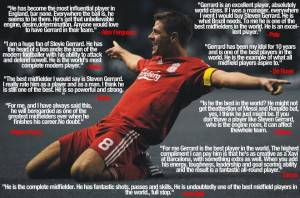 Some famous quotes on Steven Gerrard