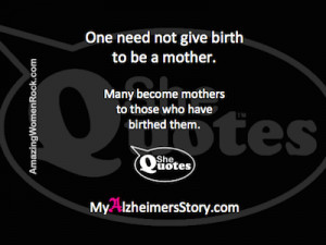SheQuotes on motherhood and who qualifies.