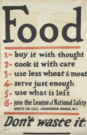 World War I poster from Great Britain's Ministry of Food