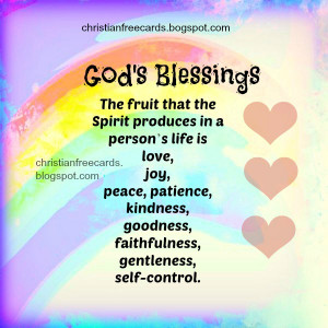 Nice christian free card about the fruit of the Spirit. Free christian ...