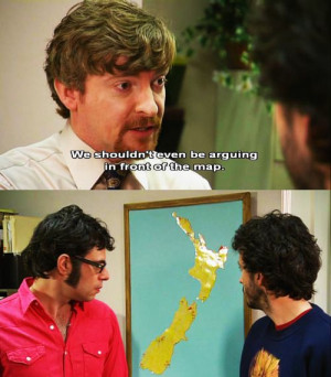 Flight of the Conchords - no arguing in front of the map