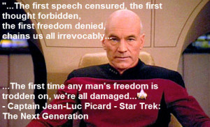... Captain Jean-Luc Picard in Star Trek: The Next Generation, Where Easy