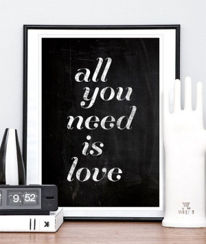 quote print, typographic poster, motivational art, words, love quote ...