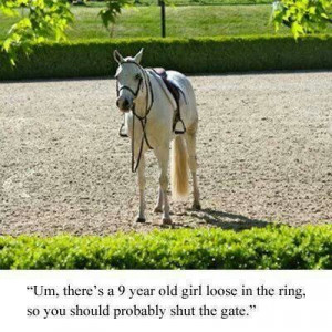 Shut the gate, girl is loose