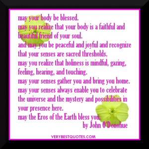 Blessing For The Senses” by John O’Donohue – May you be ...