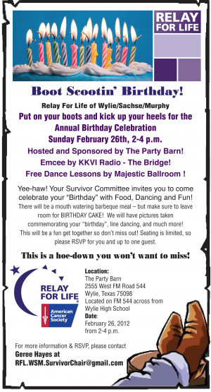 for Life of Wylie/Sachse/Murphy Survivor Committee invites survivors ...