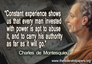 Charles de Montesquieu, Constant Experience