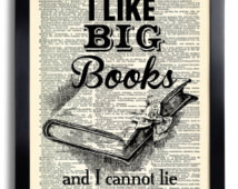 Like Big Books Quotes Text Art Pr int Book Print Recycled Vintage ...